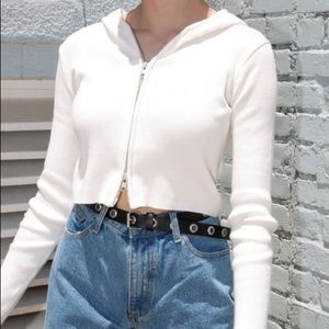 Brandy Melville White Arden Hoodie